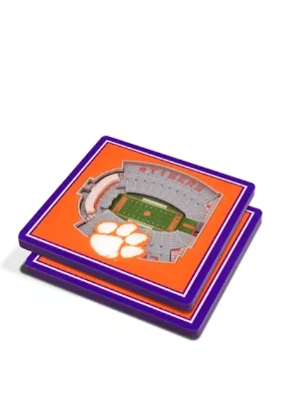 YouTheFan NCAA Clemson Tigers 3D StadiumView Coasters - Memorial Stadium