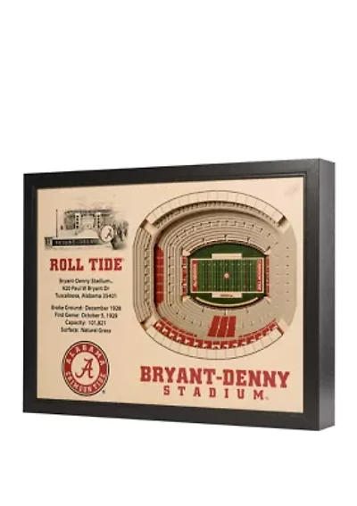 YouTheFan NCAA Alabama Crimson Tide 25-Layer StadiumViews 3D Wall Art - Bryant-Denny Stadium