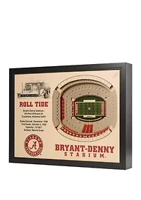 YouTheFan NCAA Alabama Crimson Tide 25-Layer StadiumViews 3D Wall Art - Bryant-Denny Stadium