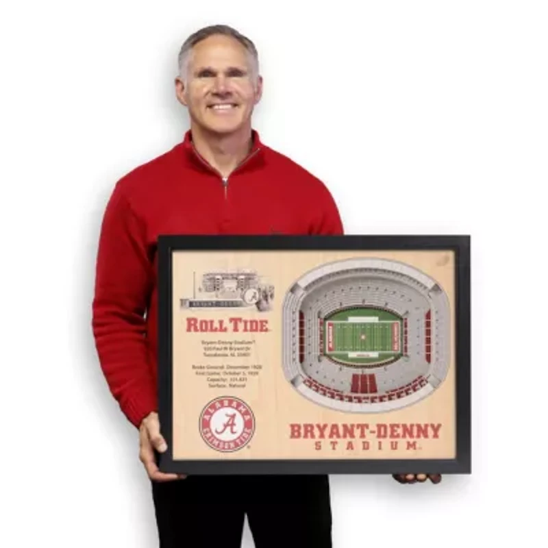 YouTheFan NCAA Alabama Crimson Tide 25-Layer StadiumViews 3D Wall Art - Bryant-Denny Stadium