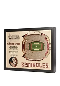 YouTheFan NCAA Florida State Seminoles FB 25-Layer StadiumViews 3D Wall Art - Doak Campbell Stadium