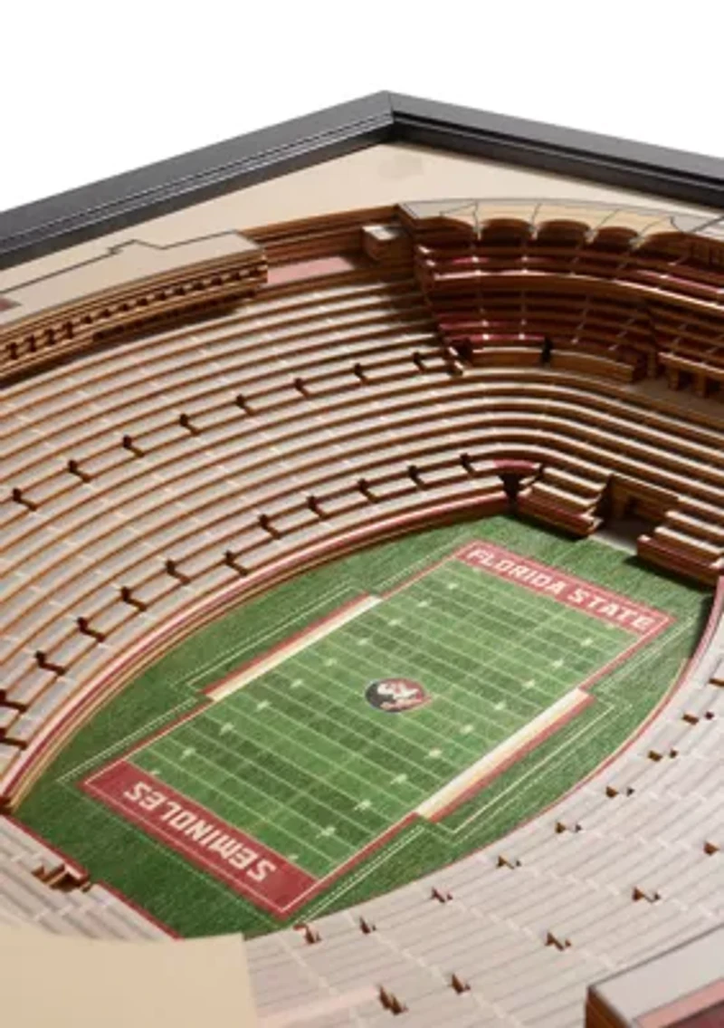 YouTheFan NCAA Florida State Seminoles FB 25-Layer StadiumViews 3D Wall Art - Doak Campbell Stadium