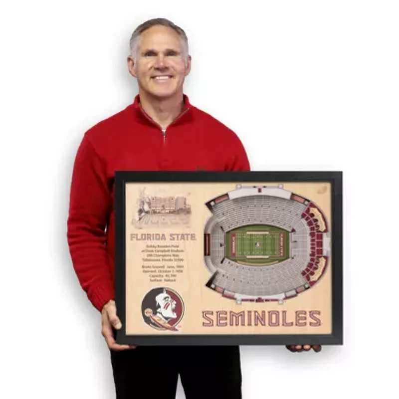 YouTheFan NCAA Florida State Seminoles FB 25-Layer StadiumViews 3D Wall Art - Doak Campbell Stadium