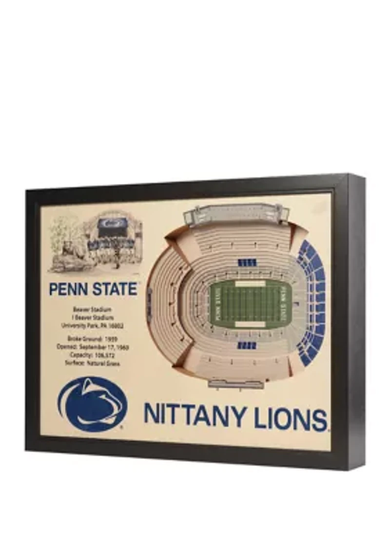 YouTheFan NCAA Penn State Nittany Lions 25-Layer StadiumViews 3D Wall Art - Beaver Stadium
