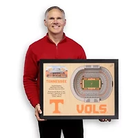 YouTheFan NCAA Tennessee Volunteers 25-Layer StadiumViews 3D Wall Art - Neyland Stadium