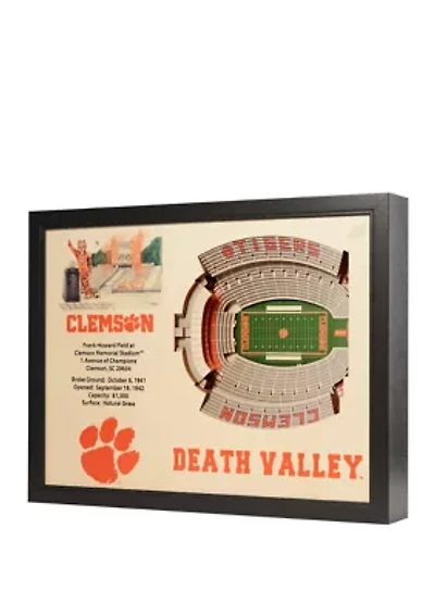 YouTheFan NCAA Clemson Tigers 25-Layer StadiumViews 3D Wall Art - Memorial Stadium