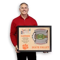 YouTheFan NCAA Clemson Tigers 25-Layer StadiumViews 3D Wall Art - Memorial Stadium