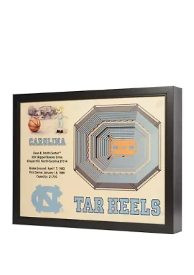 YouTheFan NCAA North Carolina Tar Heels 25-Layer StadiumViews 3D Wall Art - Dean E. Smith Center