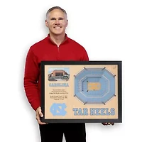 YouTheFan NCAA North Carolina Tar Heels 25-Layer StadiumViews 3D Wall Art - Dean E. Smith Center