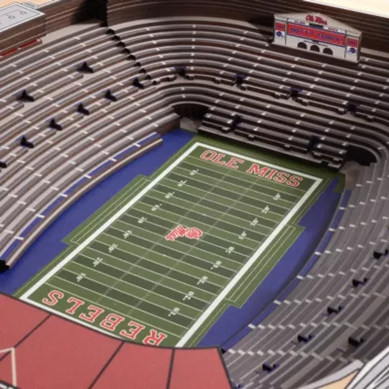 Ole Miss Rebels YouTheFan NCAA Mississippi Rebels 25-Layer StadiumViews 3D Wall Art - Vaught Hemingway Stadium