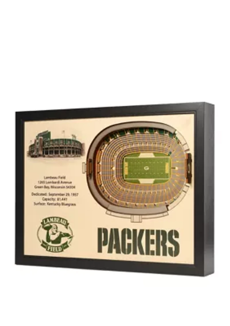 YouTheFan NFL Green Bay Packers 25-Layer StadiumViews 3D Wall Art - Lambeau Field