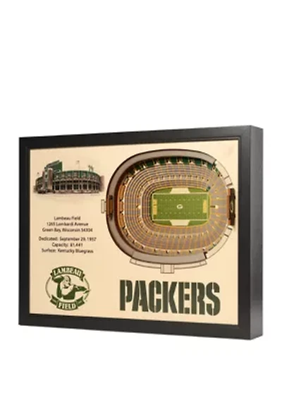 YouTheFan NFL Green Bay Packers 25-Layer StadiumViews 3D Wall Art - Lambeau Field