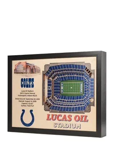 YouTheFan NFL Indianapolis Colts 25-Layer StadiumViews 3D Wall Art - Lucas Oil Stadium