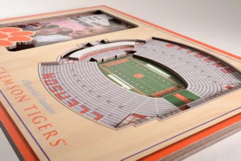 YouTheFan NCAA Clemson Tigers 3D StadiumView Picture Frame - Memorial Stadium