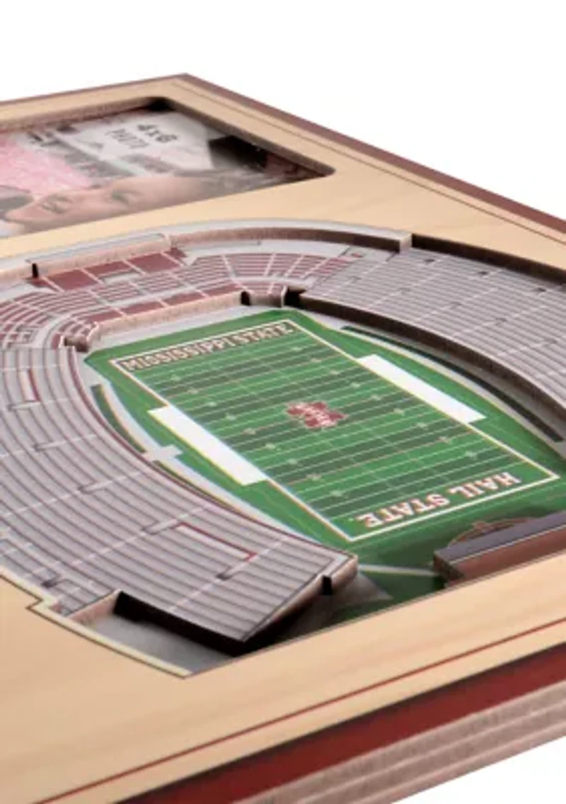 YouTheFan NCAA Mississippi State Bulldogs 3D StadiumView Picture Frame - Davis Wade Stadium at Scott Field