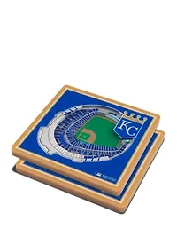 YouTheFan MLB Kansas City Royals 3D StadiumView Coasters - Kauffman Stadium