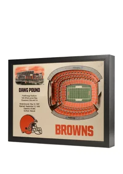 YouTheFan NFL Cleveland Browns 25-Layer StadiumViews 3D Wall Art - FirstEnergy Stadium