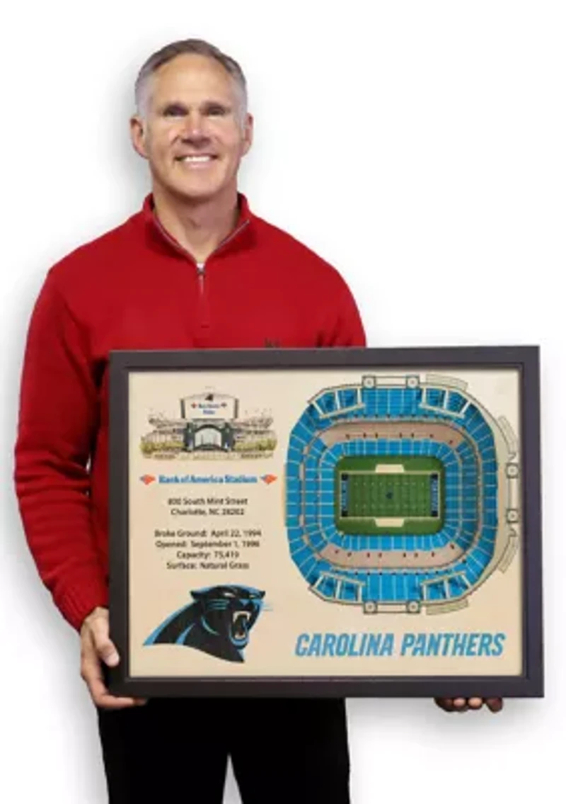 YouTheFan NFL Carolina Panthers 25-Layer StadiumViews 3D Wall Art - Bank of America Stadium