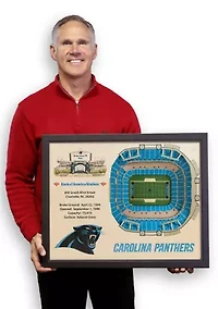 YouTheFan NFL Carolina Panthers 25-Layer StadiumViews 3D Wall Art - Bank of America Stadium