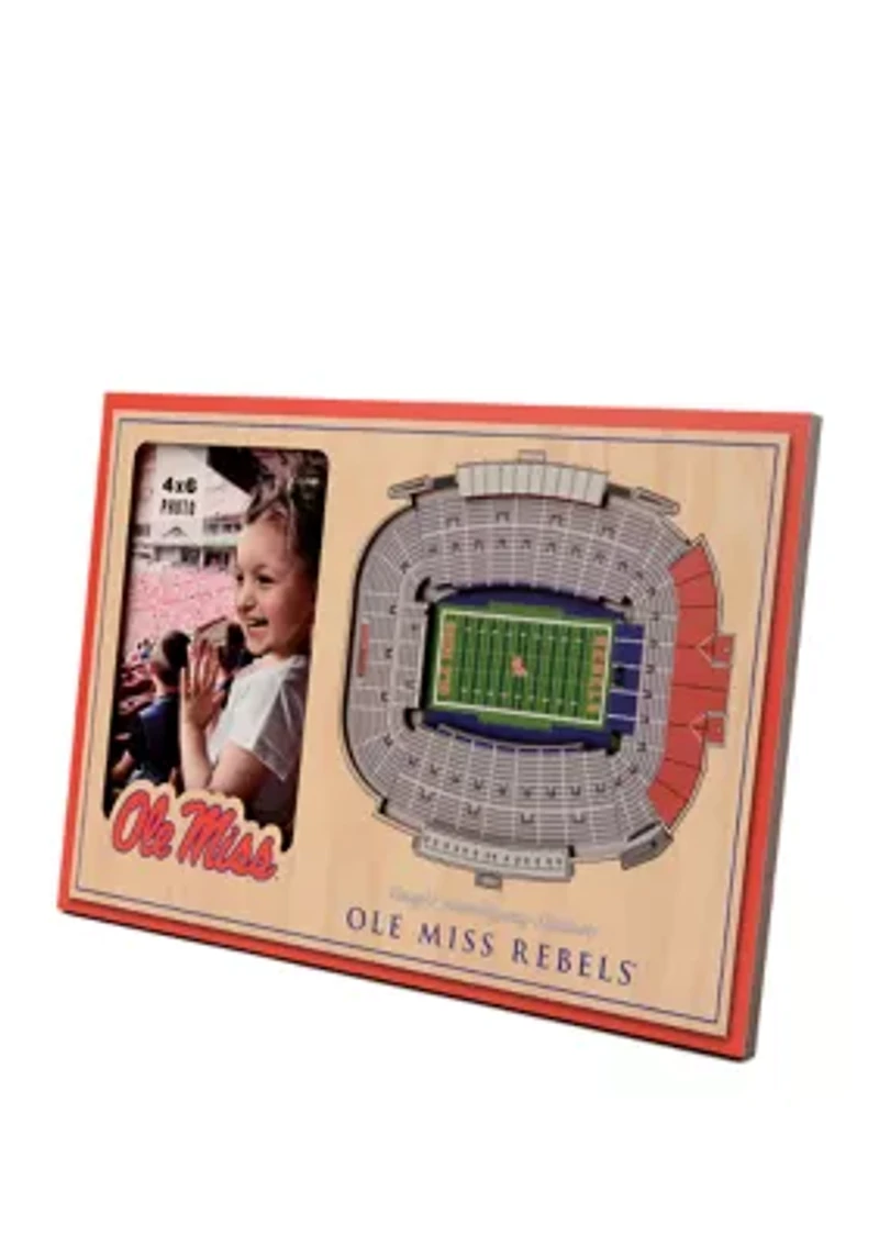 Ole Miss Rebels YouTheFan NCAA Mississippi Rebels 3D StadiumView Picture Frame - Vaught Hemingway Stadium
