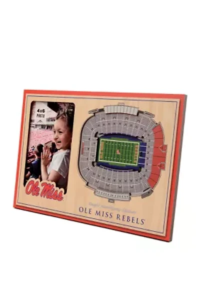 Ole Miss Rebels YouTheFan NCAA Mississippi Rebels 3D StadiumView Picture Frame - Vaught Hemingway Stadium