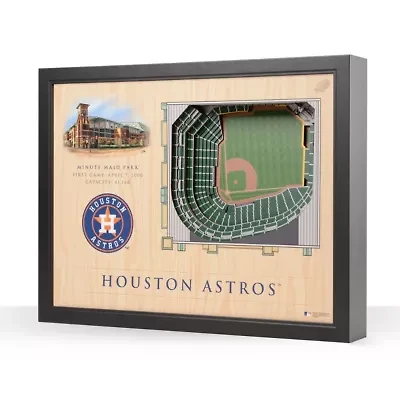 YouTheFan MLB Houston Astros 25-Layer StadiumViews 3D Wall Art  - Minute Maid Park