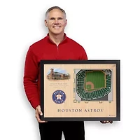 YouTheFan MLB Houston Astros 25-Layer StadiumViews 3D Wall Art  - Minute Maid Park