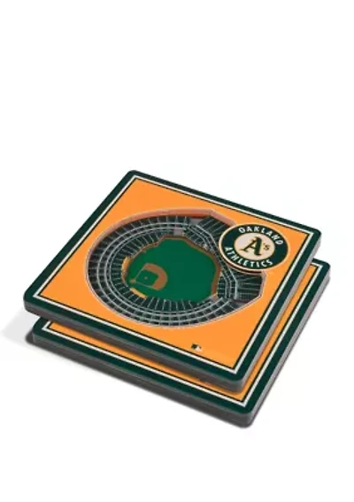 YouTheFan MLB Oakland Athletics 3D StadiumView Coasters - Oakland Coliseum