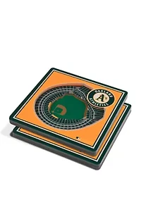 YouTheFan MLB Oakland Athletics 3D StadiumView Coasters - Oakland Coliseum