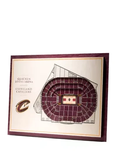 NBA Cleveland Cavaliers 5-Layer StadiumViews 3D Wall Art - Quicken Loans Arena