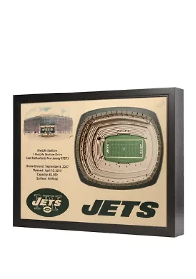 YouTheFan NFL New York Jets 25-Layer StadiumViews 3D Wall Art - MetLife Stadium