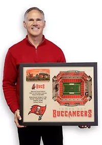 YouTheFan NFL Tampa Bay Buccaneers 25-Layer StadiumViews 3D Wall Art - Raymond James Stadium