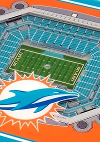 YouTheFan NFL Miami Dolphins 3D StadiumView Coasters - Hard Rock Stadium