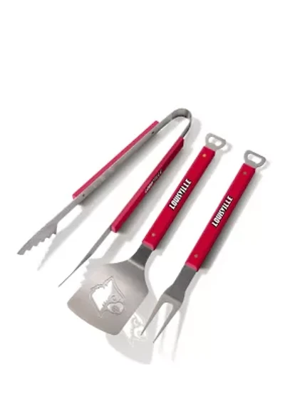 YouTheFan NCAA Louisville Cardinals Spirit Series 3-Piece BBQ Set
