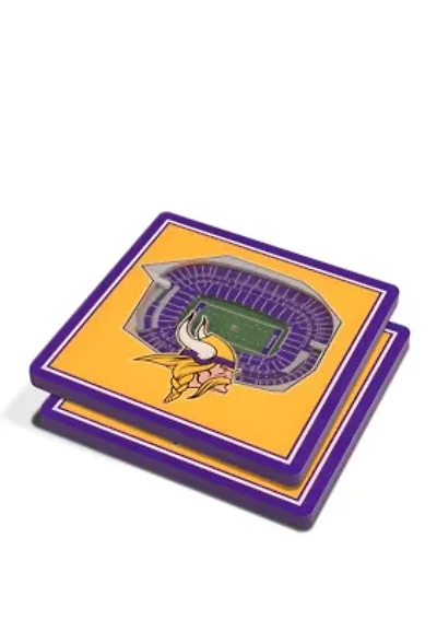 YouTheFan NFL Minnesota Vikings 3D StadiumView Coasters - U.S. Bank Stadium