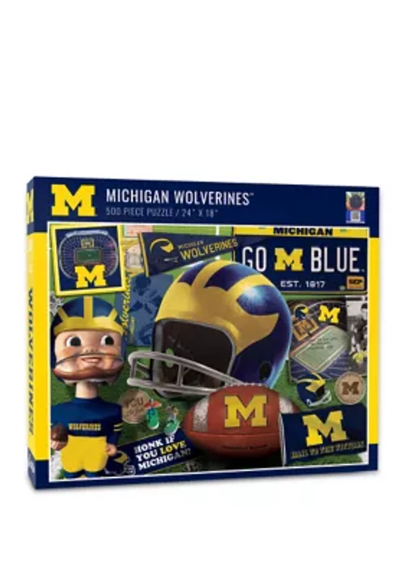 YouTheFan NCAA Michigan Wolverines Retro Series 500pc Puzzle