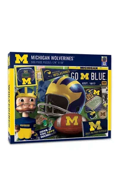 YouTheFan NCAA Michigan Wolverines Retro Series 500pc Puzzle