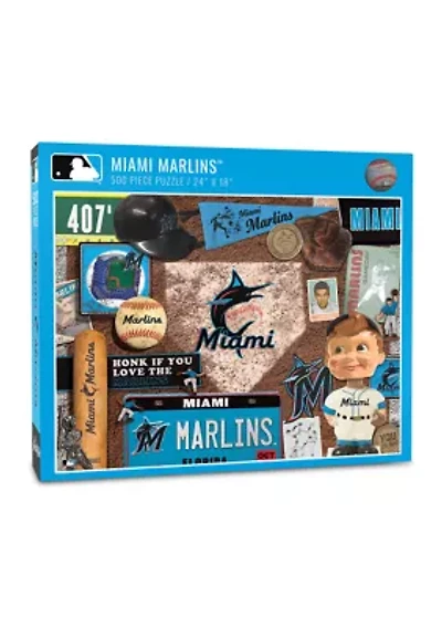 YouTheFan MLB Miami Marlins Retro Series 500pc Puzzle