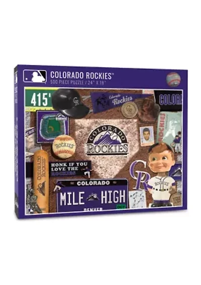 YouTheFan MLB Colorado Rockies Retro Series 500pc Puzzle