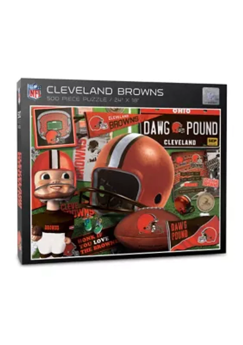 YouTheFan NFL Cleveland Browns Retro Series 500pc Puzzle