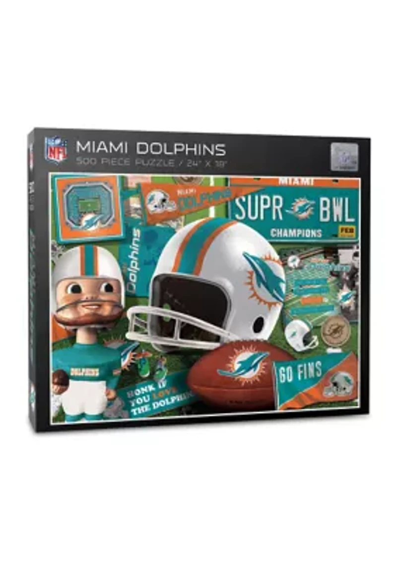 YouTheFan NFL Miami Dolphins Retro Series 500pc Puzzle