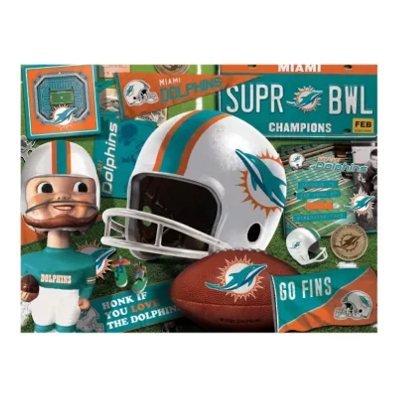YouTheFan NFL Miami Dolphins Retro Series 500pc Puzzle