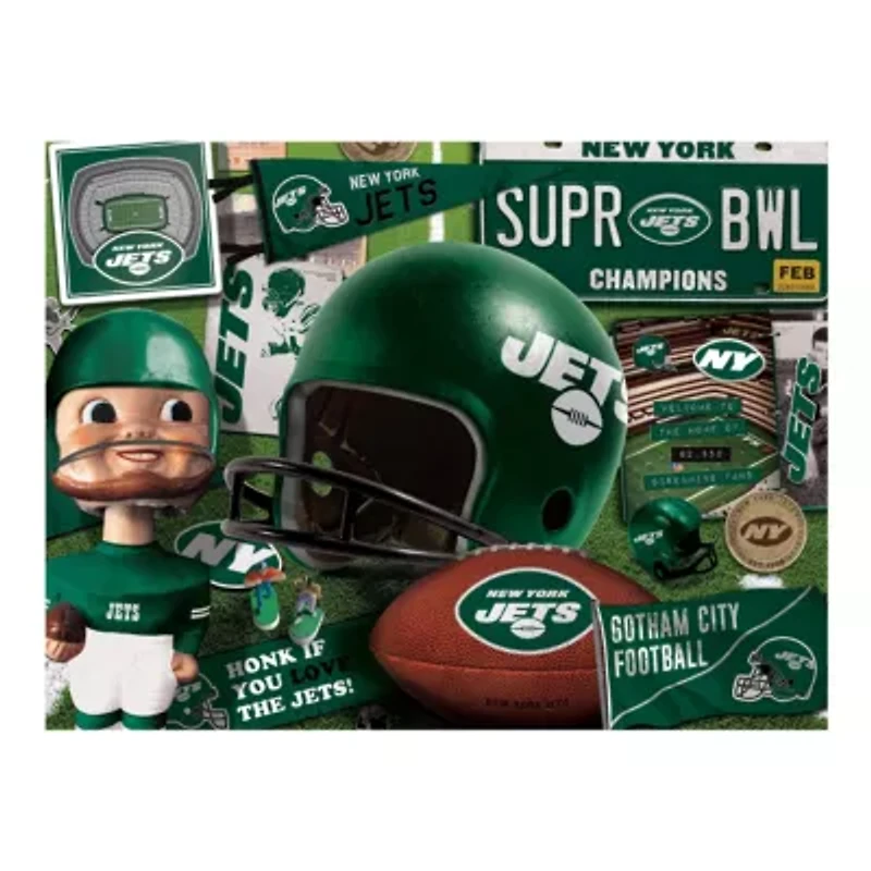 YouTheFan NFL New York Jets Retro Series 500pc Puzzle