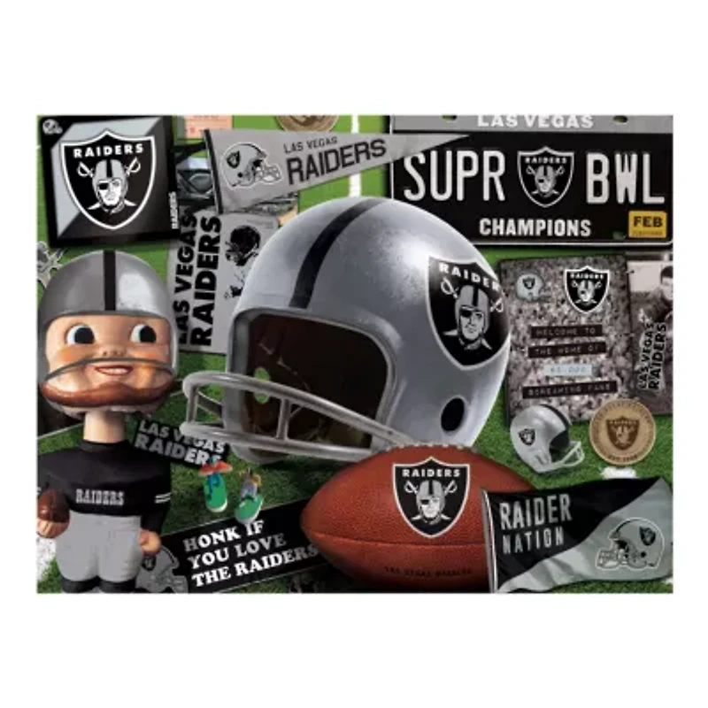 Oakland Raiders YouTheFan NFL Las Vegas Raiders Retro Series 500pc Puzzle