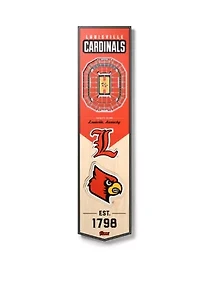 YouTheFan NCAA Louisville Cardinals 3D Stadium 8x32 Banner - KFC Yum! Center
