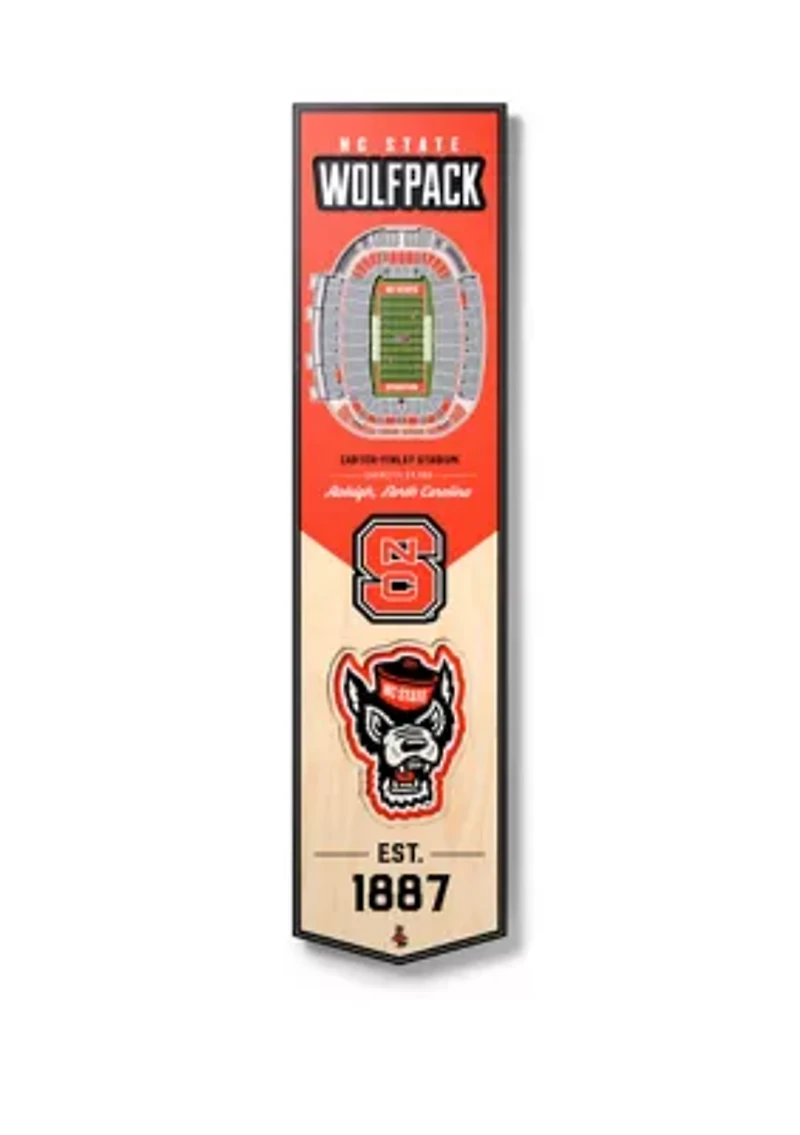 YouTheFan NCAA NC State Wolfpack 3D Stadium 8x32 Banner  - Carter-Finley Stadium