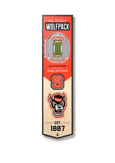 YouTheFan NCAA NC State Wolfpack 3D Stadium 8x32 Banner - Carter-Finley Stadium