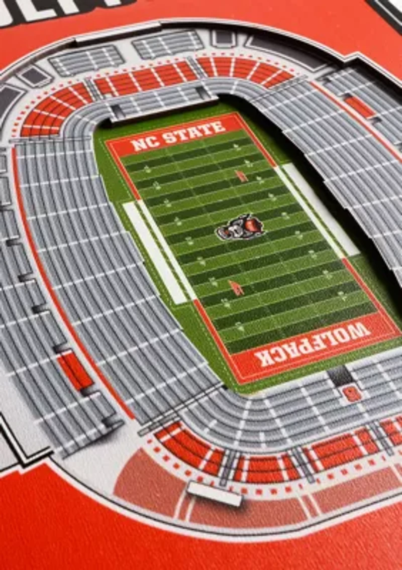 YouTheFan NCAA NC State Wolfpack 3D Stadium 8x32 Banner  - Carter-Finley Stadium