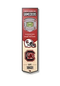 YouTheFan NCAA South Carolina Gamecocks 3D Stadium 8x32 Banner - Brice Stadium