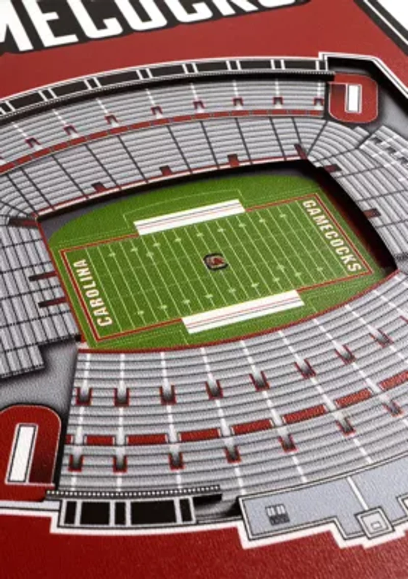 YouTheFan NCAA South Carolina Gamecocks 3D Stadium 8x32 Banner - Brice Stadium